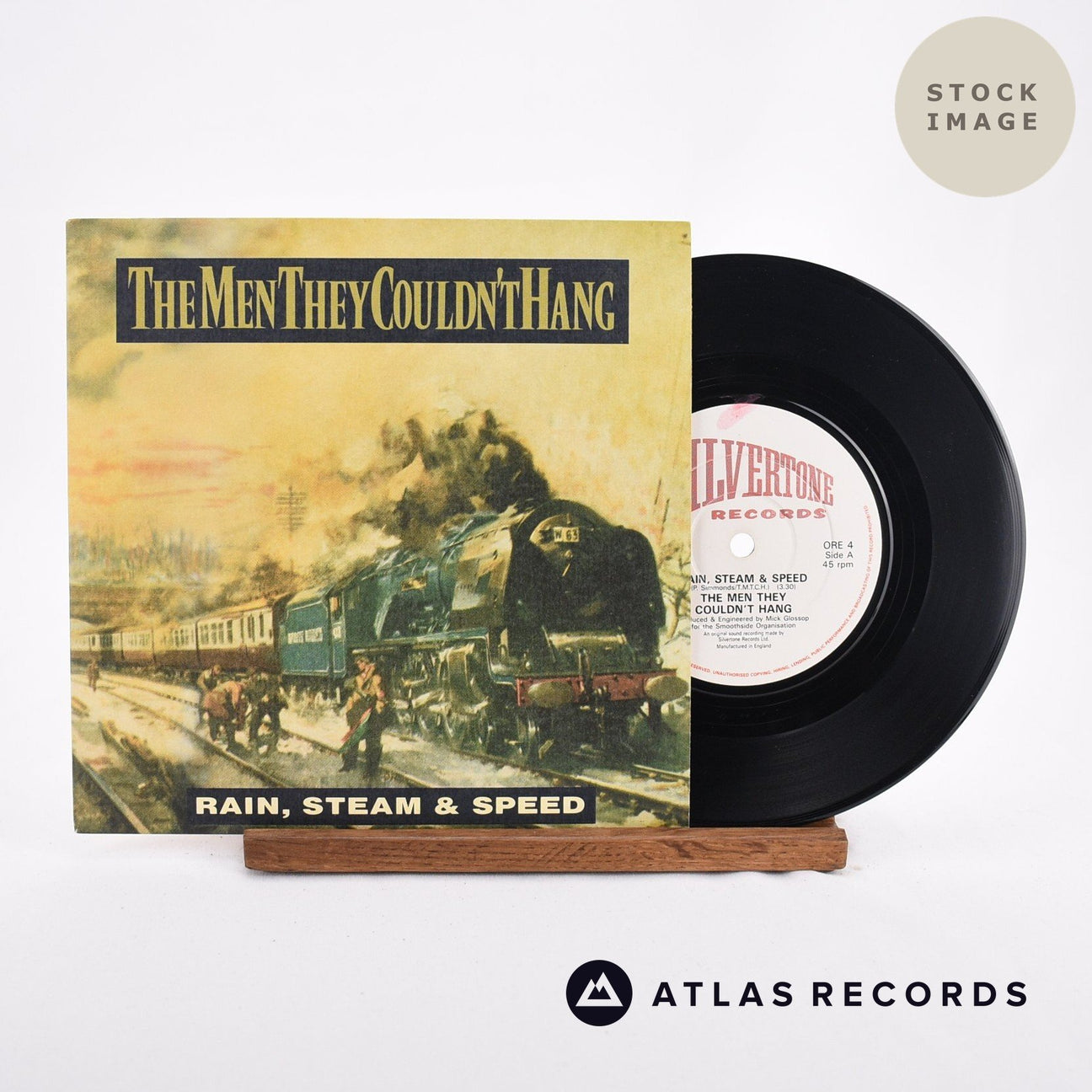 The Men They Couldn't Hang Rain, Steam & Speed 1988 Vinyl Record - Sleeve & Record Side-By-Side