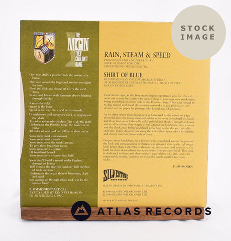 The Men They Couldn't Hang Rain, Steam & Speed 1988 Vinyl Record - Reverse Of Sleeve