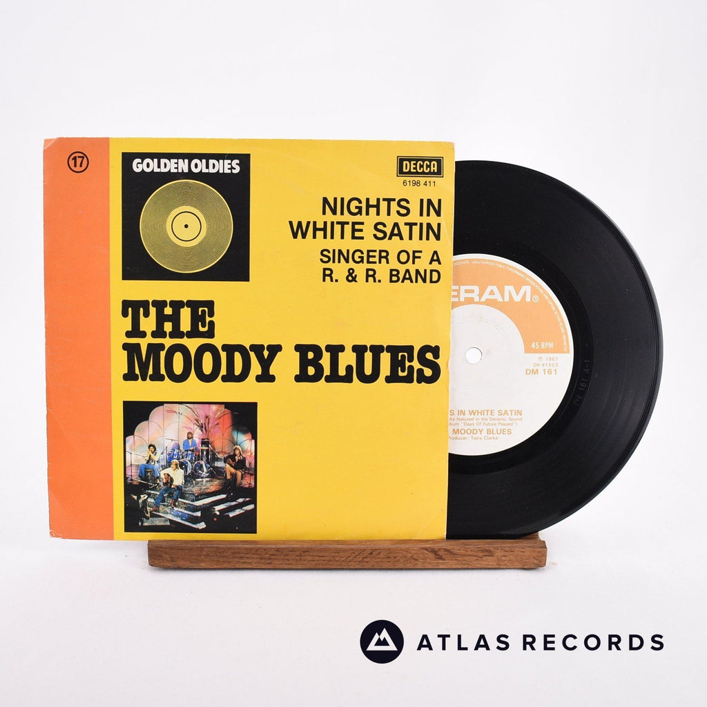 The Moody Blues Nights In White Satin / Cities 7" Vinyl Record - Front Cover & Record