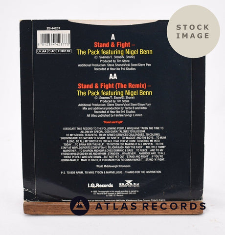 The Pack Stand & Fight Vinyl Record - Reverse Of Sleeve