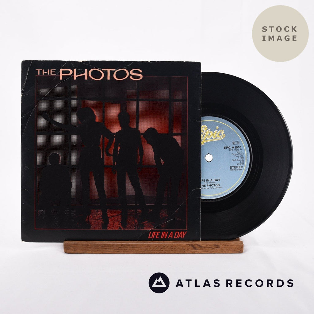 The Photos Life In A Day 1984 Vinyl Record - Sleeve & Record Side-By-Side