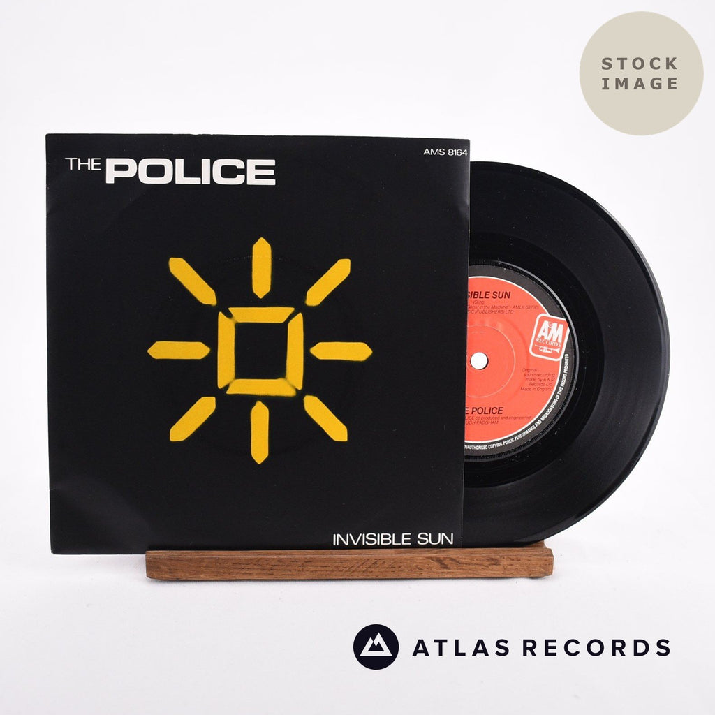 The Police Invisible Sun Vinyl Record - Sleeve & Record Side-By-Side