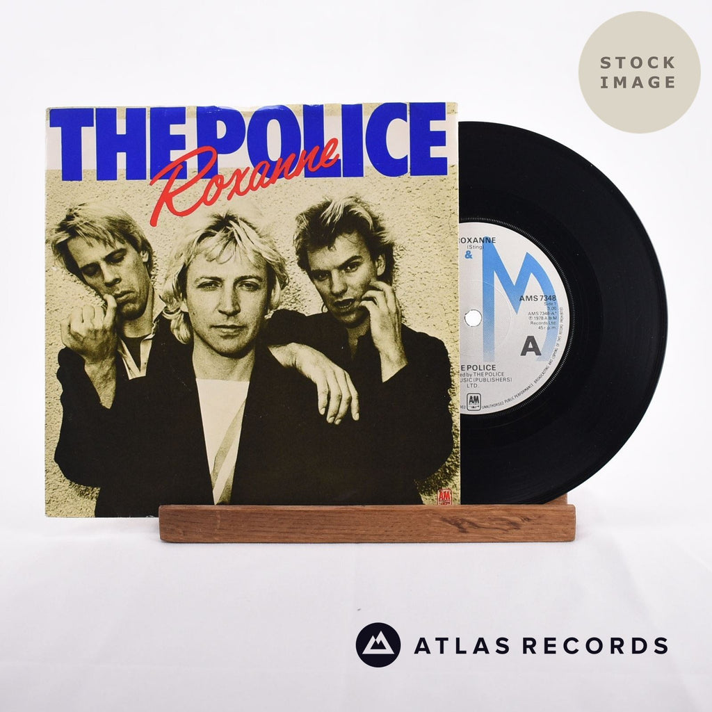 The Police Roxanne 1982 Vinyl Record - Sleeve & Record Side-By-Side