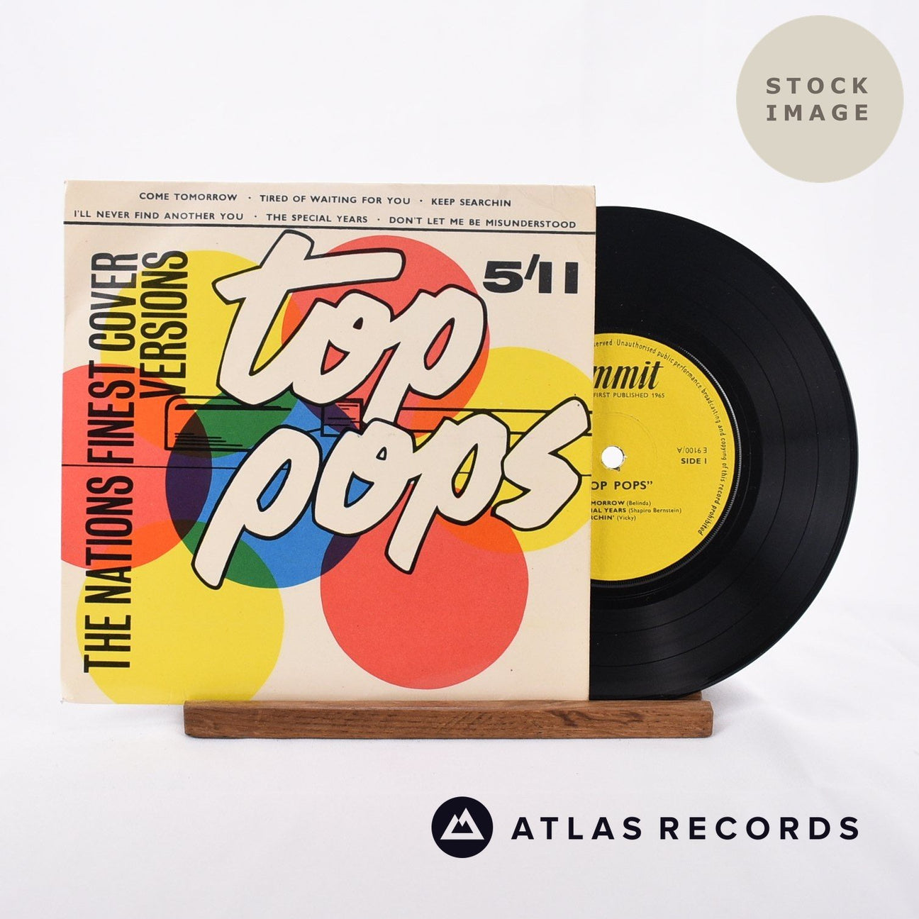 The Pop Paraders Top Pops Vinyl Record - Sleeve & Record Side-By-Side