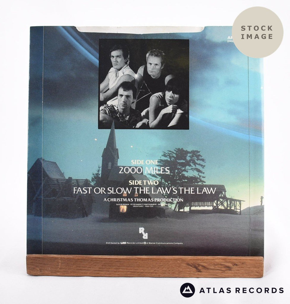 The Pretenders 2000 Miles Vinyl Record - Reverse Of Sleeve