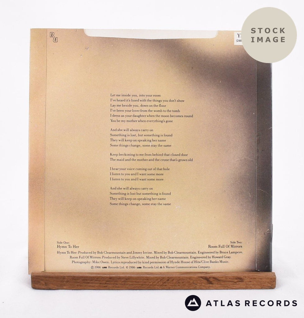 The Pretenders Hymn To Her Vinyl Record - Reverse Of Sleeve