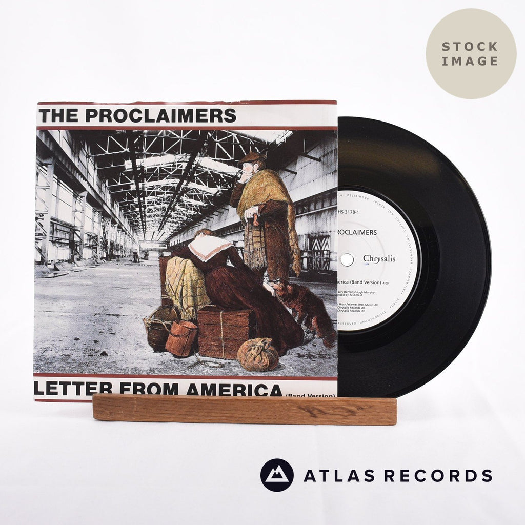 The Proclaimers Letter From America Vinyl Record - Sleeve & Record Side-By-Side