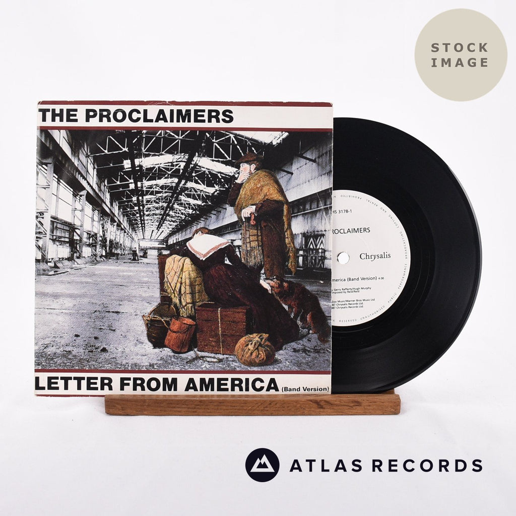 The Proclaimers Letter From America Vinyl Record - Sleeve & Record Side-By-Side