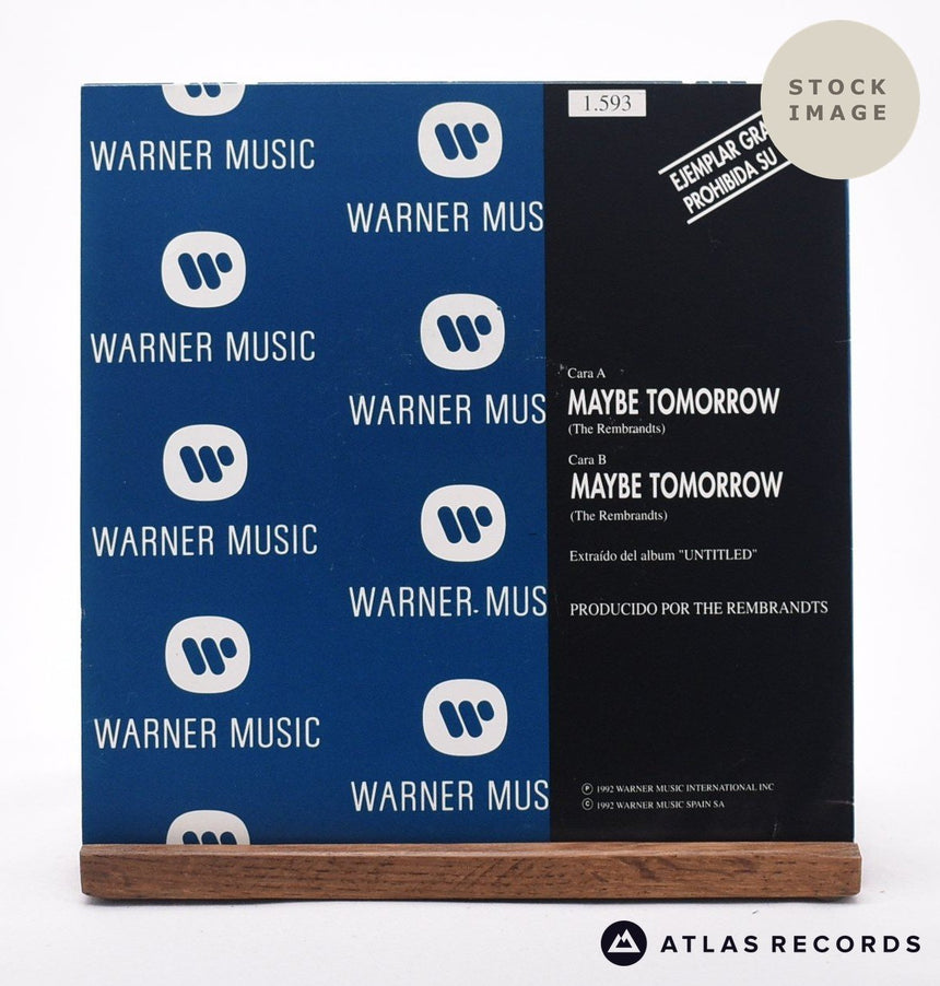 The Rembrandts Maybe Tomorrow 7" Vinyl Record - Reverse Of Sleeve