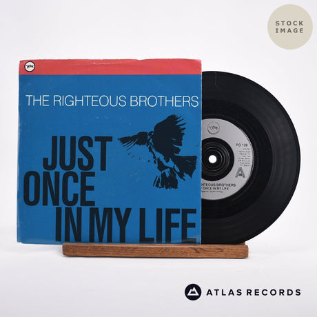 The Righteous Brothers Just Once In My Life 1991 Vinyl Record - Sleeve & Record Side-By-Side