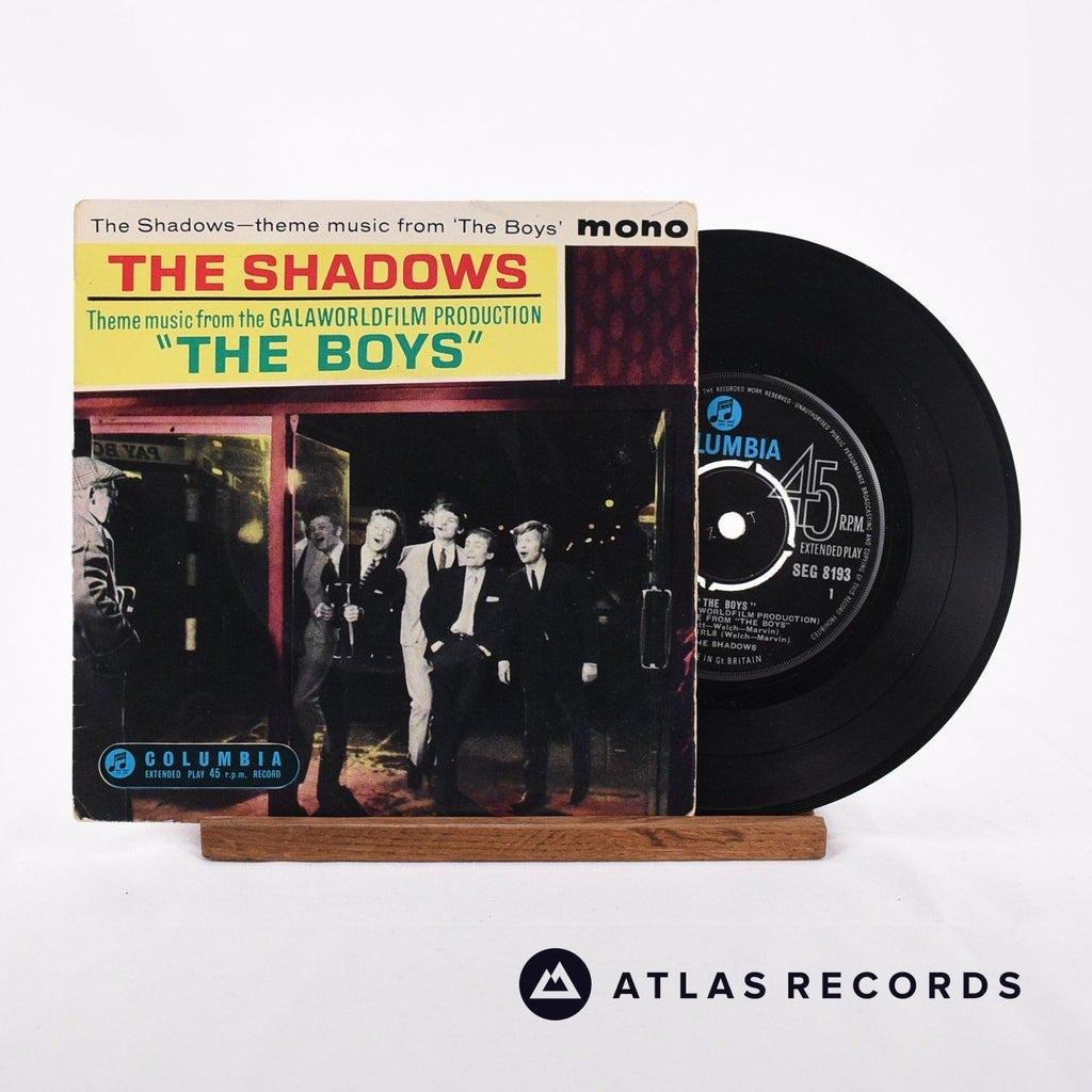 The Shadows Theme Music From "The Boys" 7" Vinyl Record - Front Cover & Record