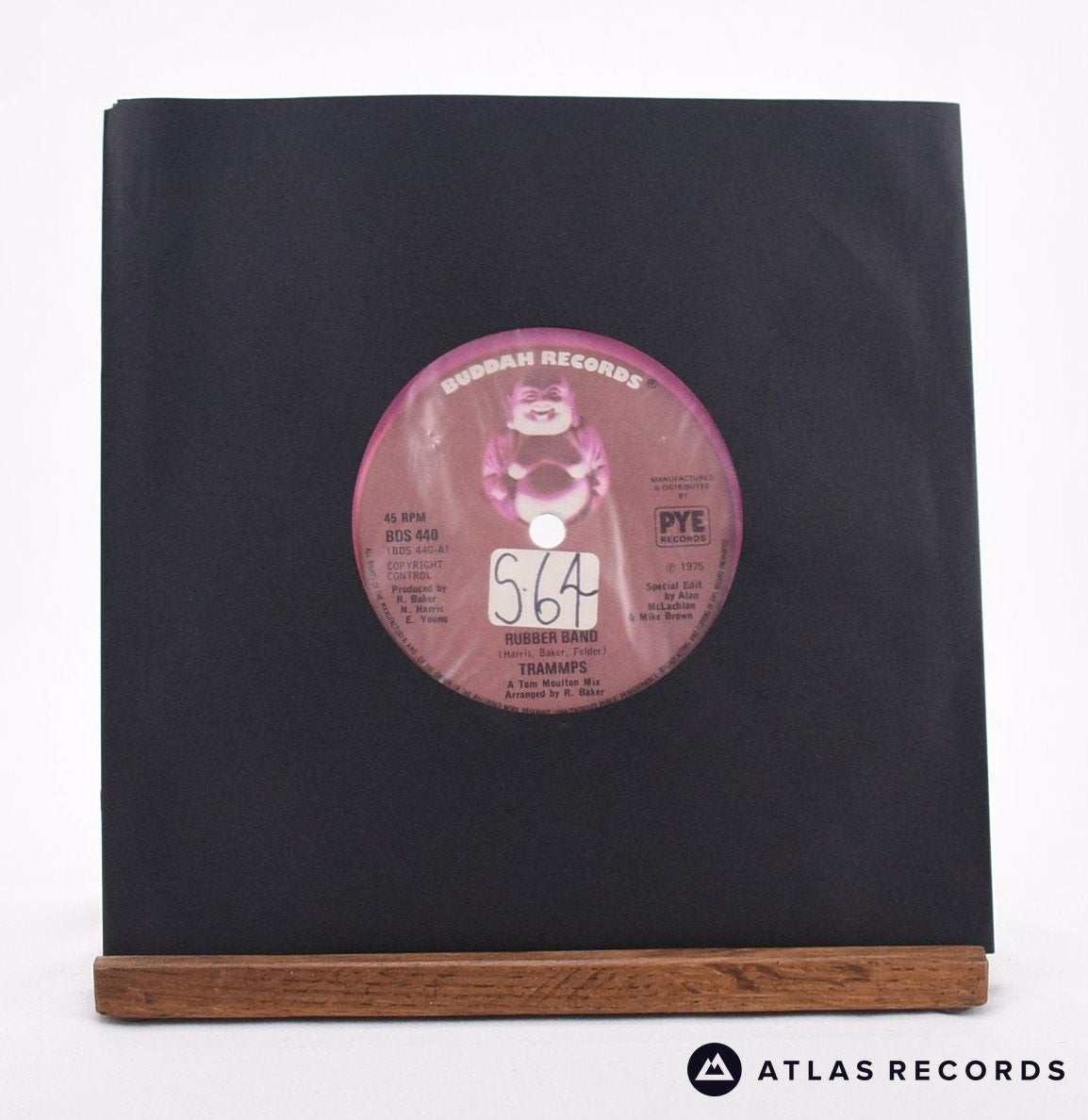 The Trammps Rubber Band 7" Vinyl Record VG+ Atlas Records