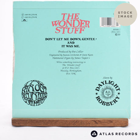 The Wonder Stuff Don't Let Me Down, Gently 7" Vinyl Record - Reverse Of Sleeve