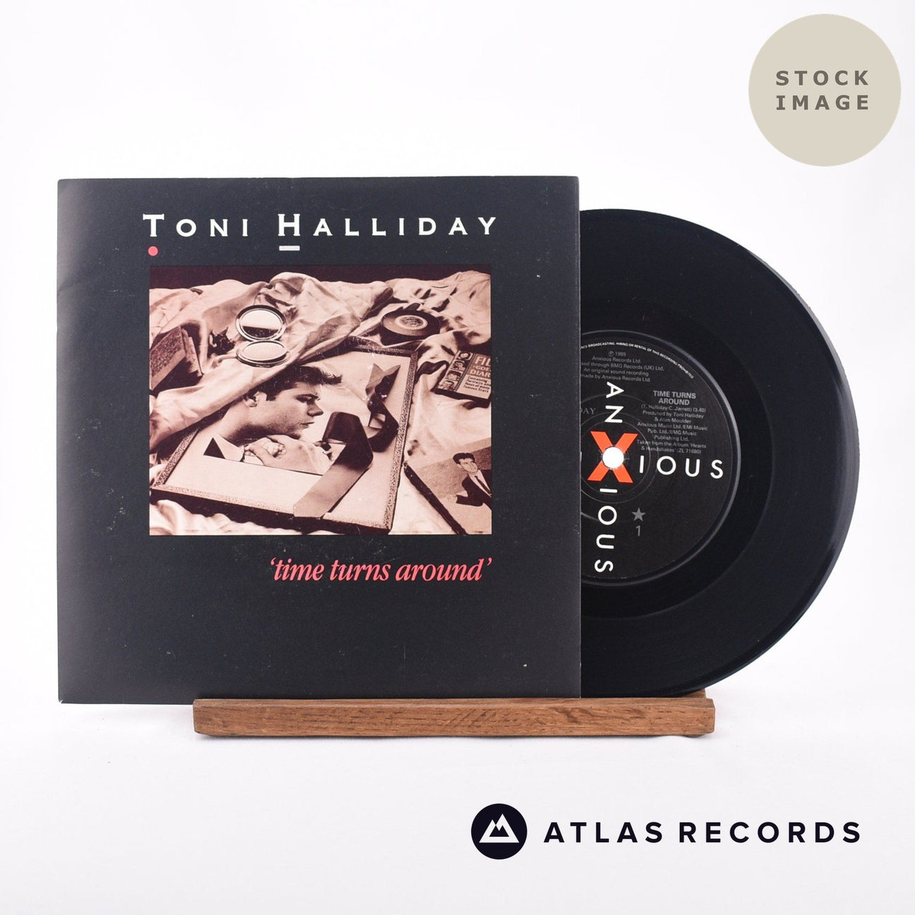 Toni Halliday Time Turns Around 7" Vinyl Record - Sleeve & Record Side-By-Side