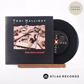 Toni Halliday Time Turns Around 7" Vinyl Record - Sleeve & Record Side-By-Side