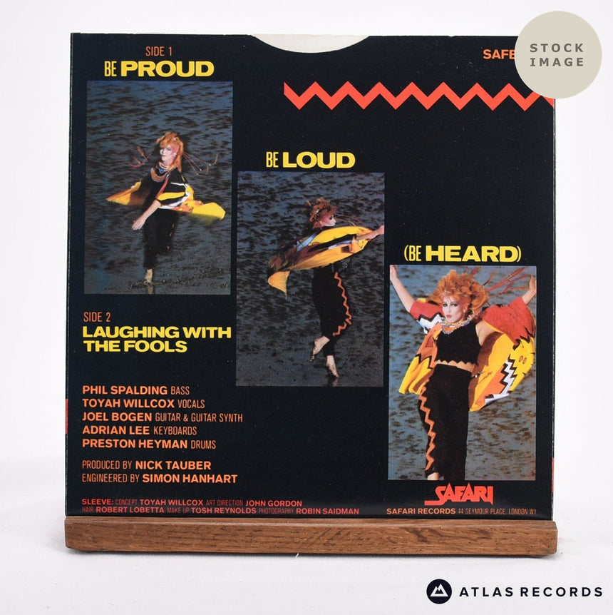 Toyah Be Proud Be Loud Vinyl Record - Reverse Of Sleeve