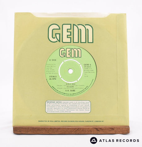 UK Subs - Stranglehold - 7" Vinyl Record - VG+/EX