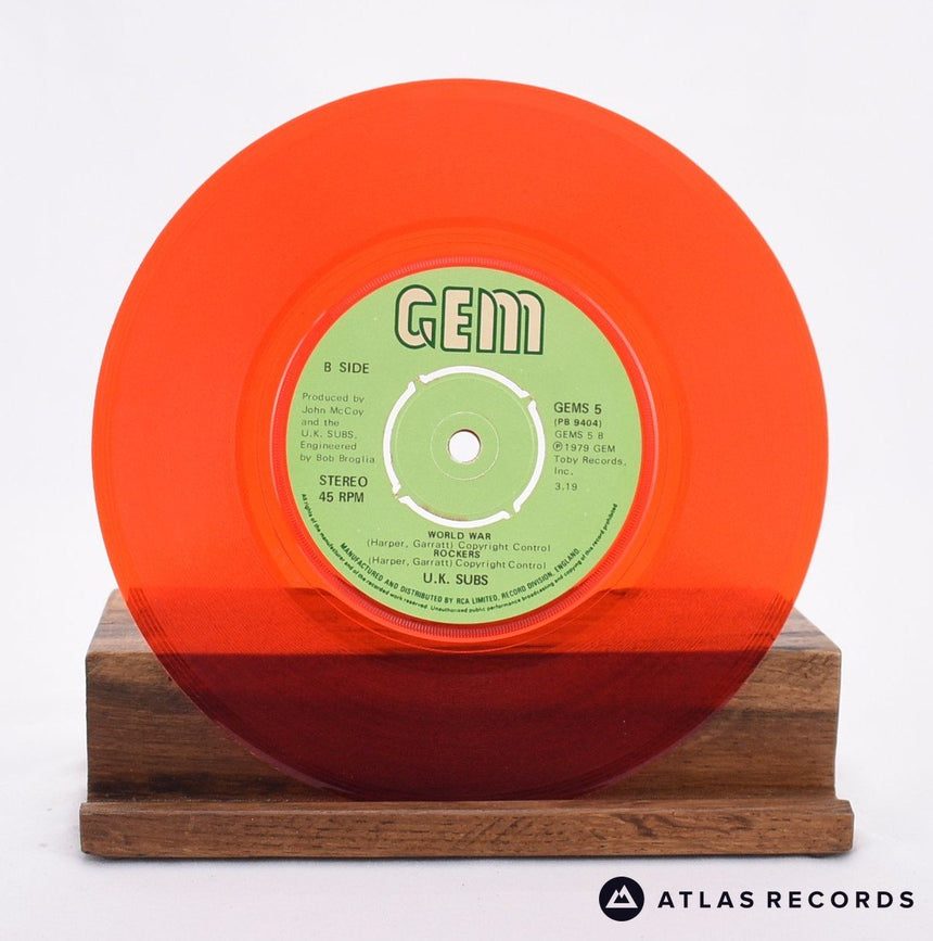 UK Subs - Stranglehold - Red 7" Vinyl Record - EX/VG+