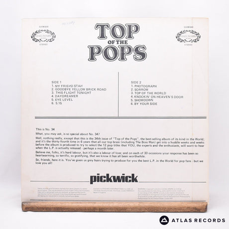 Unknown Artist - Top Of The Pops Volume 34 - LP Vinyl Record - EX/EX
