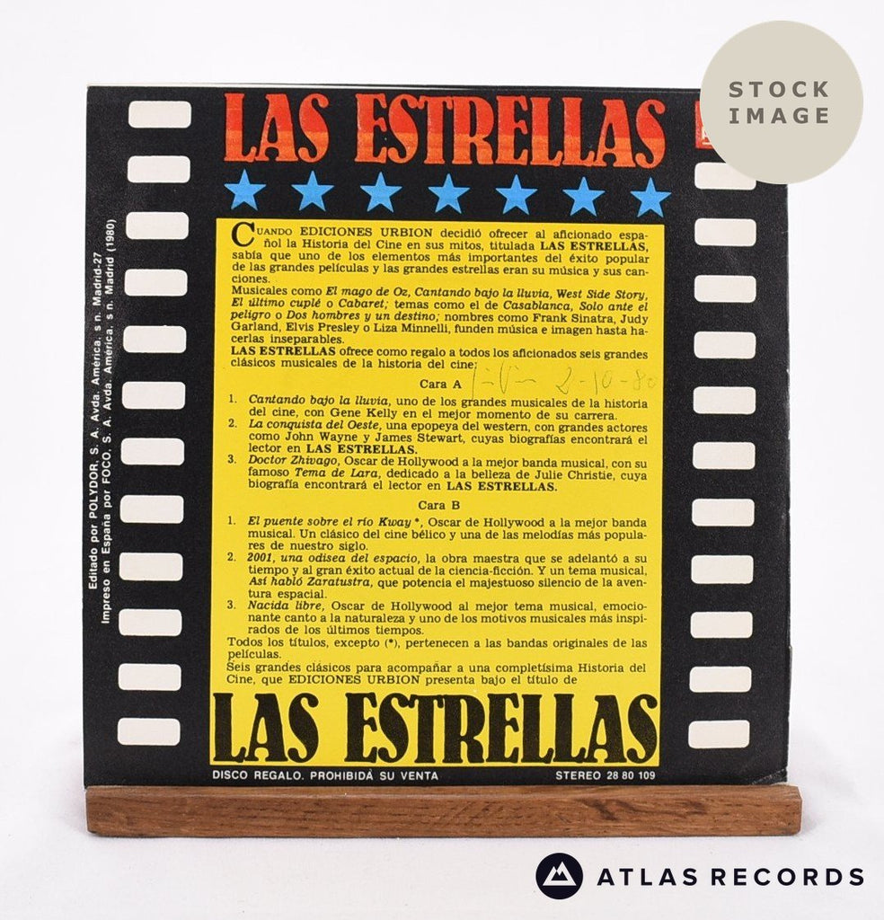 Various 6 Temas De Cine Vinyl Record - Reverse Of Sleeve