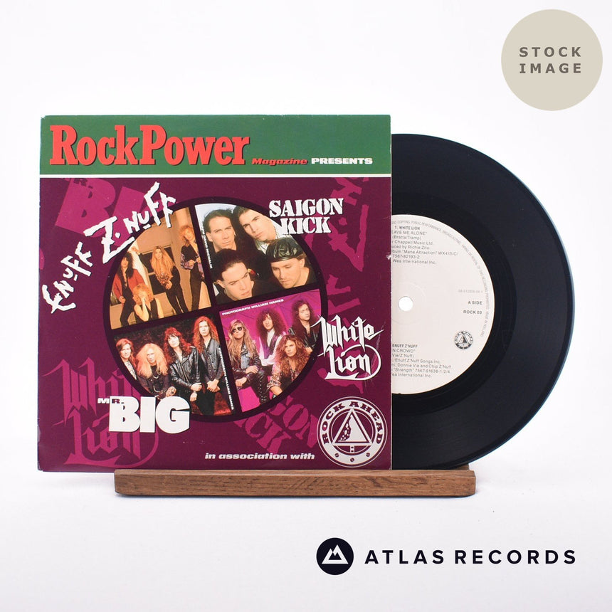 Various Rock Power Magazine Presents 7" Vinyl Record - Sleeve & Record Side-By-Side