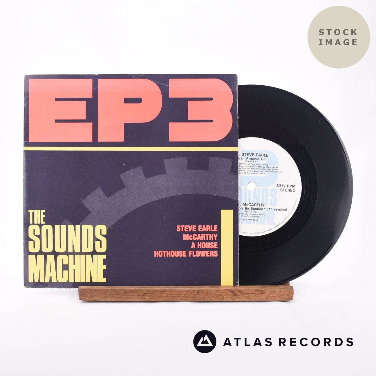 Various The Sounds Machine EP 3 7" Vinyl Record - Sleeve & Record Side-By-Side