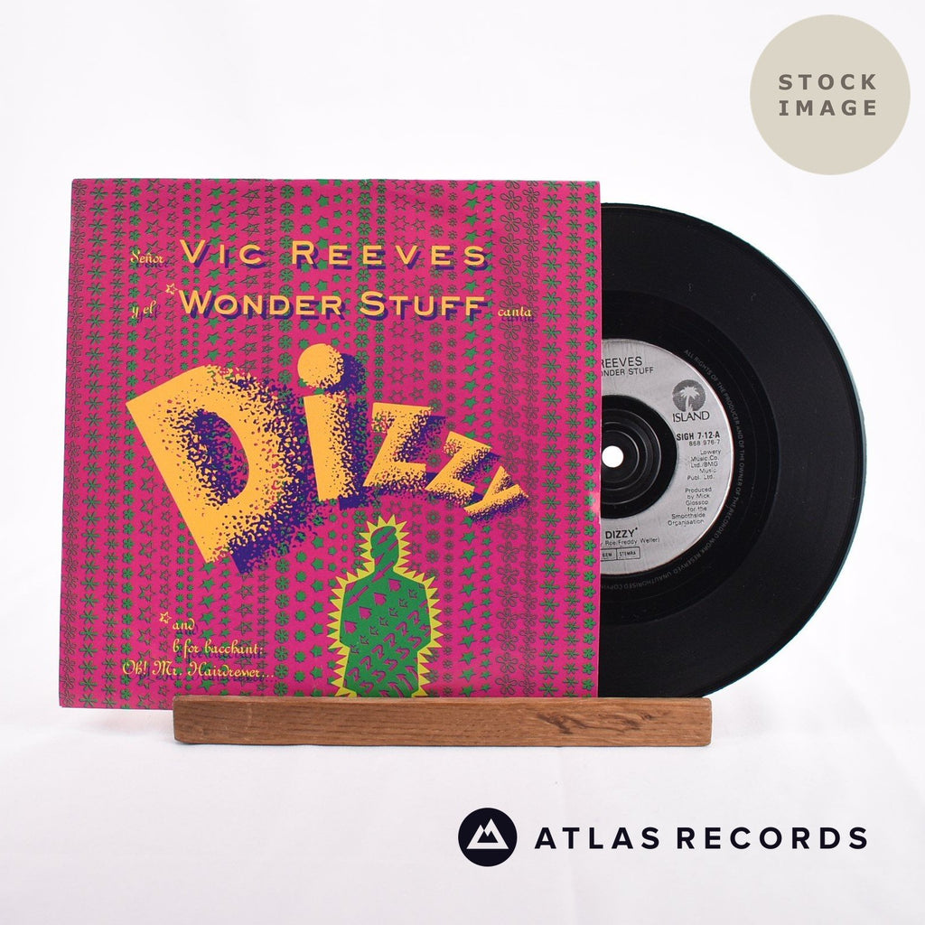 Vic Reeves Dizzy 1987 Vinyl Record - Sleeve & Record Side-By-Side