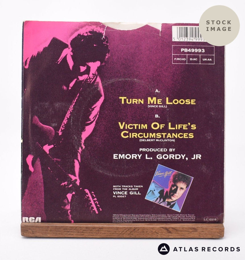 Vince Gill Turn Me Loose 7" Vinyl Record - Reverse Of Sleeve