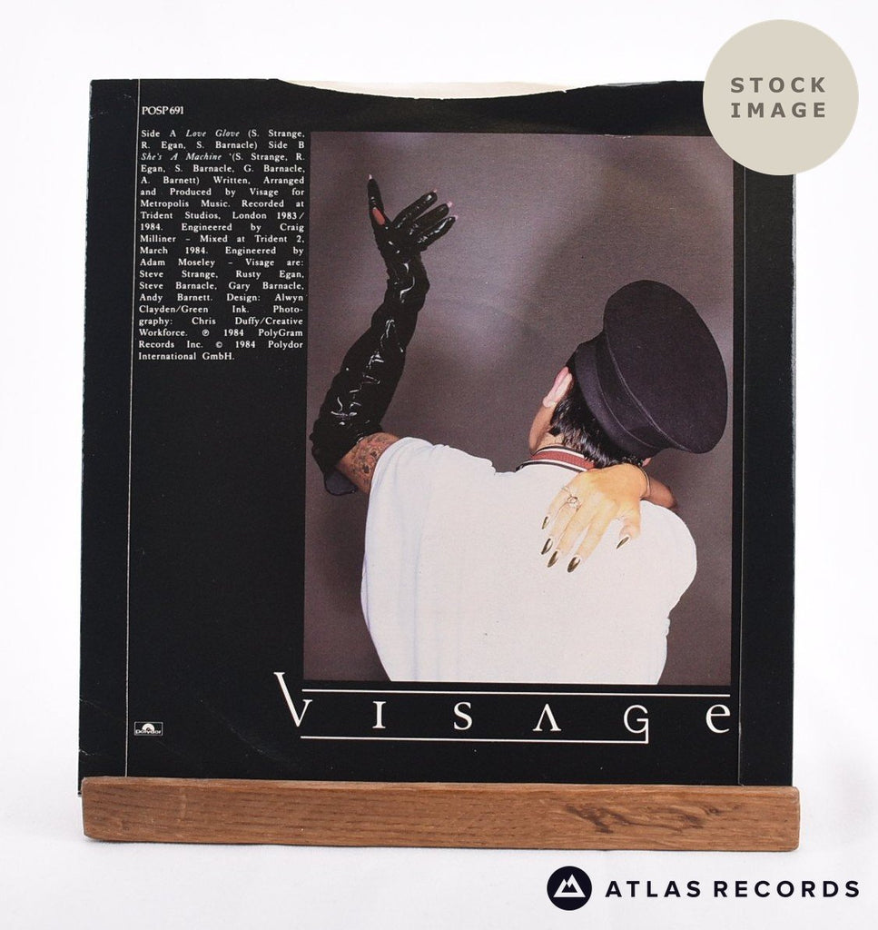 Visage Love Glove 1984 Vinyl Record - Reverse Of Sleeve