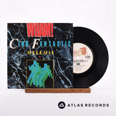 Wham! Club Fantastic Megamix 7" Vinyl Record - Front Cover & Record