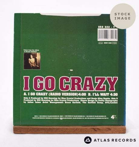 Will Downing I Go Crazy Vinyl Record - Reverse Of Sleeve