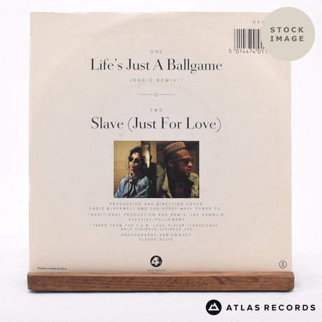 Womack & Womack Life's Just A Ballgame 7" Vinyl Record - Reverse Of Sleeve