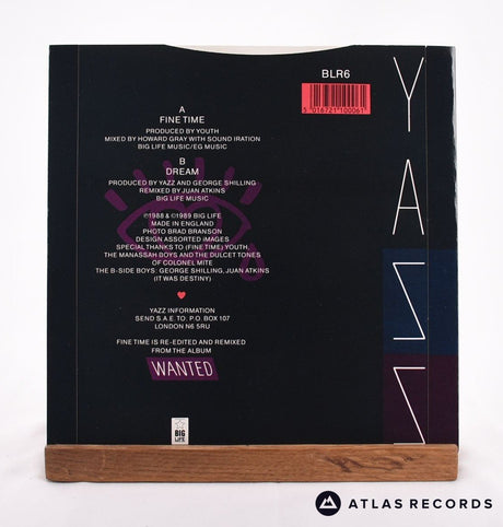 Yazz - Fine Time - 7" Vinyl Record - NM/EX