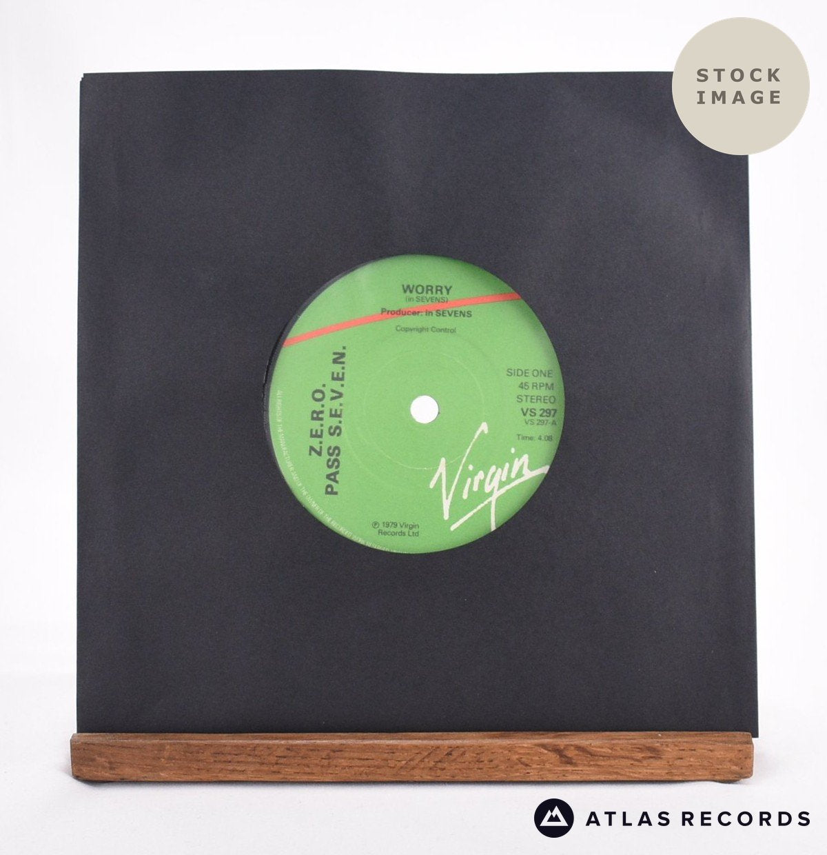 Z.E.R.O. Pass S.E.V.E.N. Worry 7" Vinyl Record - Sleeve & Record Side-By-Side