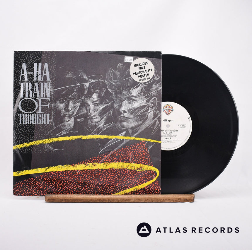 a-ha Train Of Thought 12" Vinyl Record - Front Cover & Record